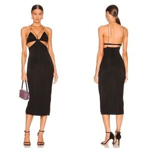 Revolve Not Yours To Keep Raleigh Midi Dress in Black Size XS